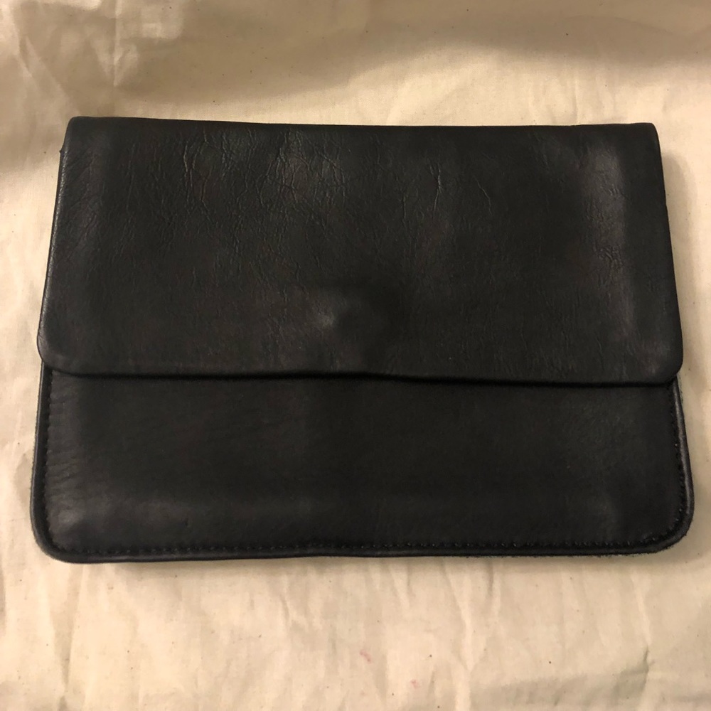 Topshop leather clutch